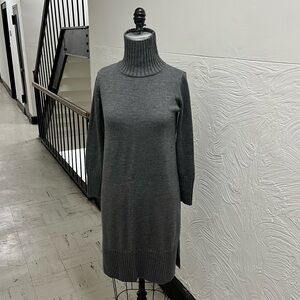 Finest quality gray sweater dress with stretch and bounce